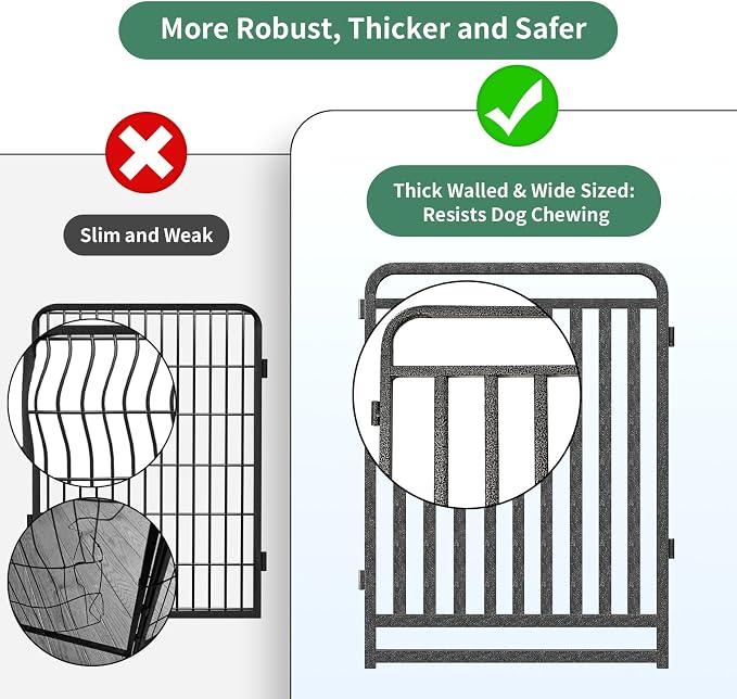 Dog Playpen Outdoor, 40in, 12 Panels, Heavy Duty, Rust Resistant