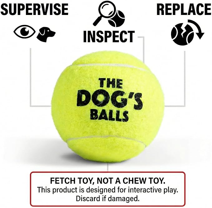 The Little Dog’s Balls Small Dog Tennis Balls 6-Pack Yellow Floats in Water | Our fetch balls combine non-abrasive felt exterior and a thicker rubber core Durable Dog Toy for Outdoor Play & Training