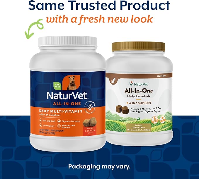 NaturVet All-in-One Dog Supplement Daily Multivitamin - 240 Soft Chews