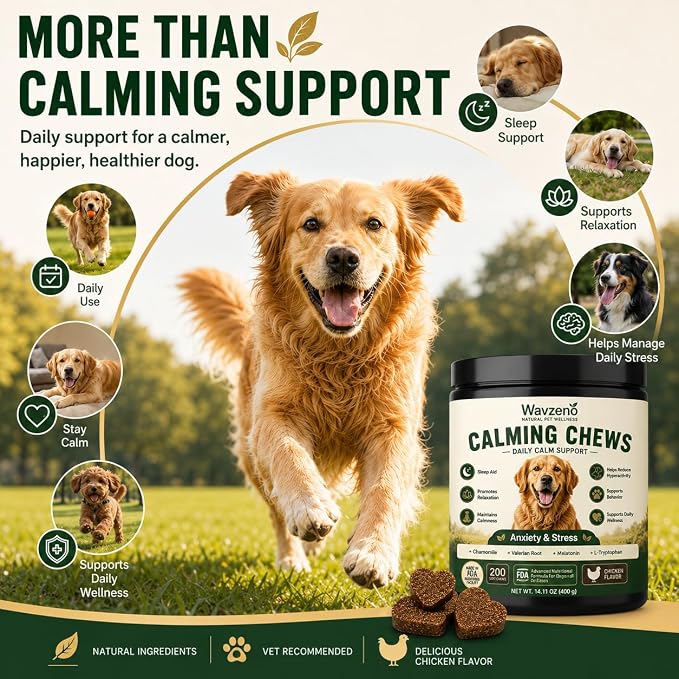 Dog Calming Chews for Dogs 200 Ct, Melatonin, 200-Pack, 200 Ct