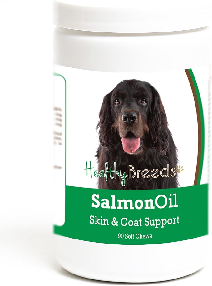 Healthy Breeds Gordon Setter Salmon Oil Soft Chews 90 Count, Brown