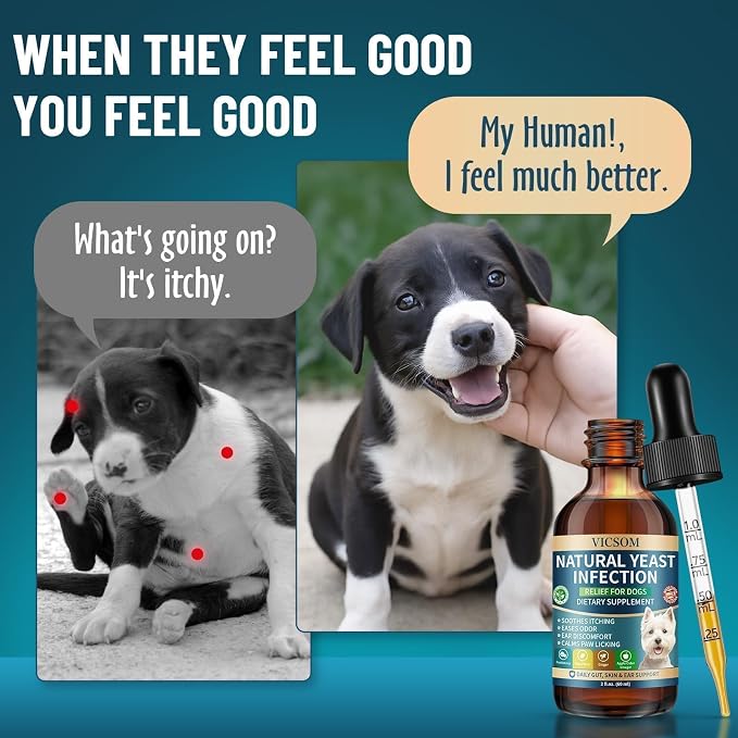 VICSOM Natural Dog Yeast Infection Treatment, 60ml