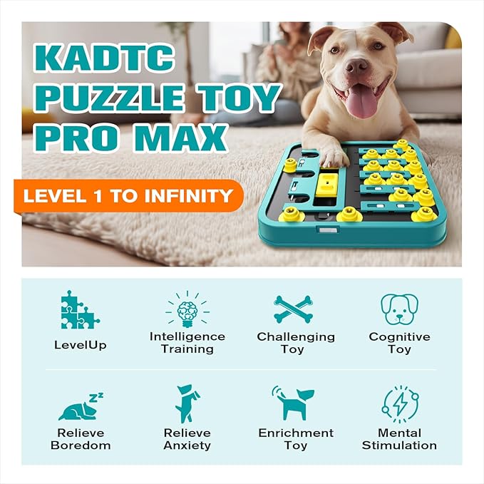 KADTC Dog Puzzle Toy Pro Max, Extra-Large Size, Level 1 to Infinite Play for Smart Dogs Hard Mental Stimulation Toys
