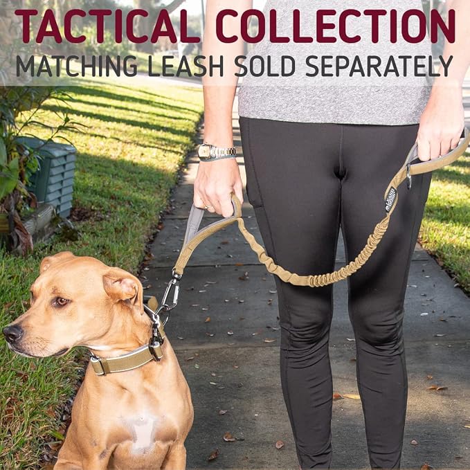 Leash Boss Tactical Dog Collar - Dog Collar with Handle Heavy-Duty Adjustable Military K9 Collar with Quick Release Buckle and Handle - for Training