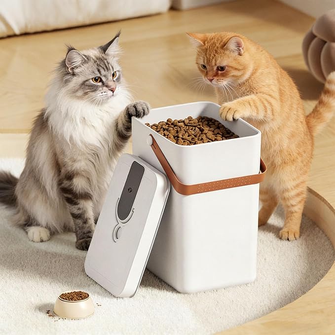 Vacuum Pet Food Bucket, 13L Capacity Airtight Cat Storage Container with Sealing Function for Cat Dog and Other Dry Food Storage