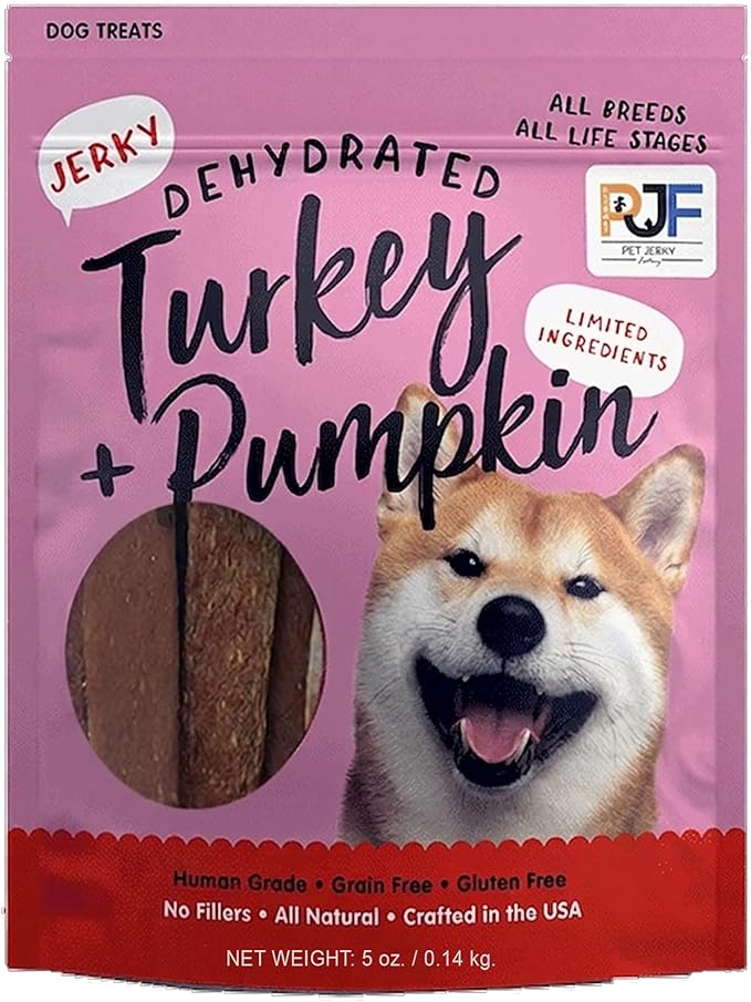 Pet Jerky Factory Turkey and Pumpkin Dog Jerky Treats - 5 oz