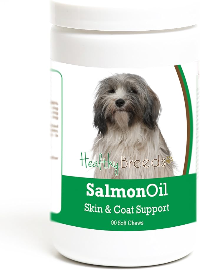 Healthy Breeds Tibetan Terrier Salmon Oil Soft Chews 90 Count, Brown