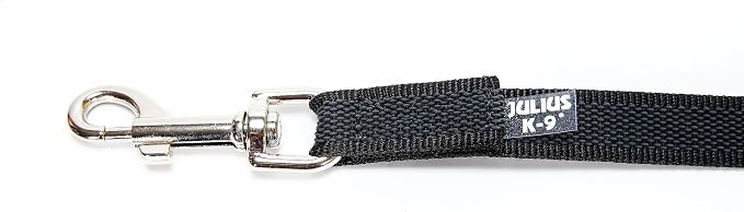 Color & Gray Super-Grip Leash with Handle, 0.55 in x 3.3 ft, Black-Gray