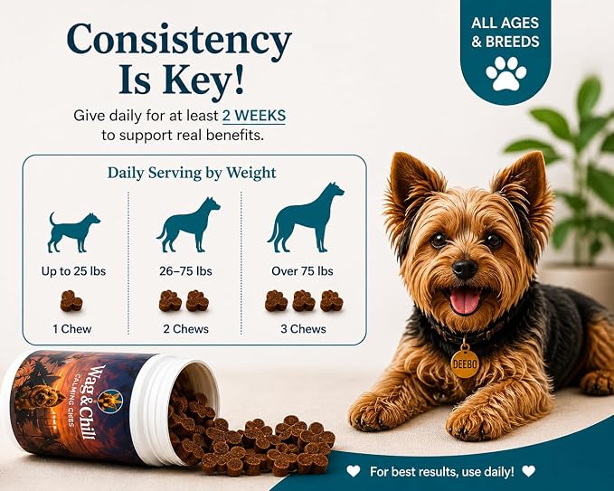 Calming Chews for Dogs, Bacon, 90-Pack, 90 Count