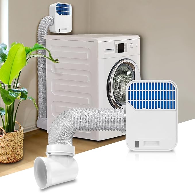 Upgraded Triple Filtration System Indoor Dryer Vent Kit,Indoor Dryer Vent,Dryer Vent Inside Box,Indoor Dryer Vent Kit for Electric Dryer,Indoor Dryer vent filter,Dryer Vent Box,Dryer Vent Lint Catcher