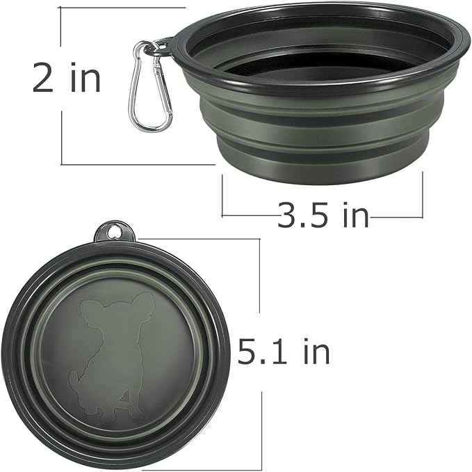 Comsun Collapsible Dog Bowls, 2 Pack