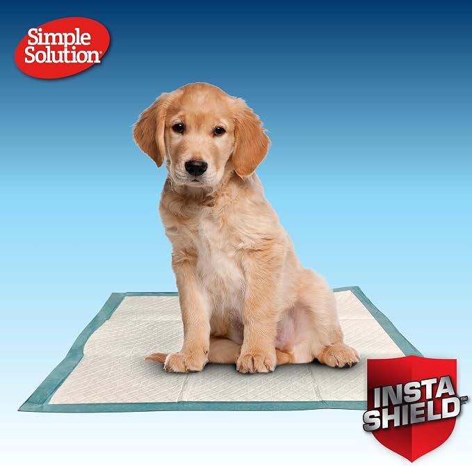 Simple Solution All Day Puppy Training Pads – Lavender Scented Leak-Proof Pee Pads for Dogs – Disposable and Absorbent for Housebreaking and Indoor Use – 23 x 24 Inches – 100 Count