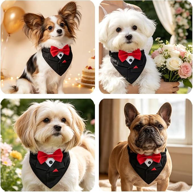 Popular Pet Party Suit Tuxedo Collar, Small, Black