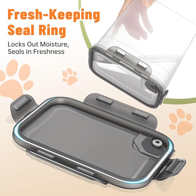ZooZoo Dog Treat Container, Airtight Pet Food Storage, BPA-Free, 3 Pack