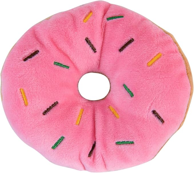 Aggressive Chew Toys for Large Dogs, Indestructible Durable Fabric Cute Dog Toy for Aggressive Chewers,Donut Heavy Duty Squeaky Interactive Dog Toys for Anxiety Relief Playing Teething Puppy Home