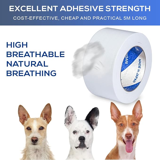 Ear Tape for Dogs, 2 Pack, 1 inch (25mm)