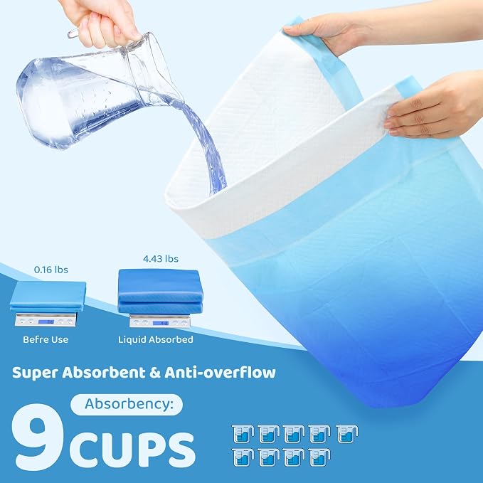 Upgrade Leak-Proof Pet Training and Puppy Pads, Jumbo Pee Pads for Dogs with Thicken Polymer Heavy Absorbency, Quick Dry Disposable Pee Pads for Cats Dogs (30, Regular 30''x36'')