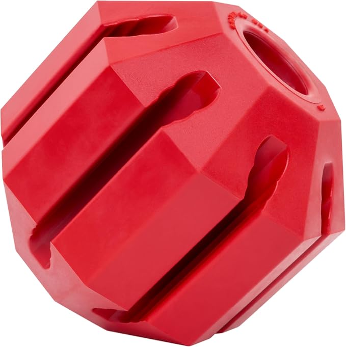 KONG Stuff-A-Ball, Natural Rubber Dental Chew Toy, for Medium Dogs | Stuffable Dental Chew Toy for Teeth Cleaning, Fill with Treats & Snacks to Keep Dogs Busy & Engaged at Playtime