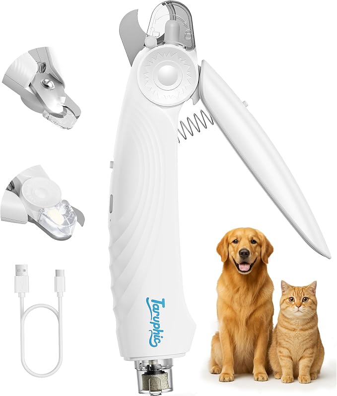 2-in-1 Dog Nail Clippers & Trimmers with 2 LED Large Light