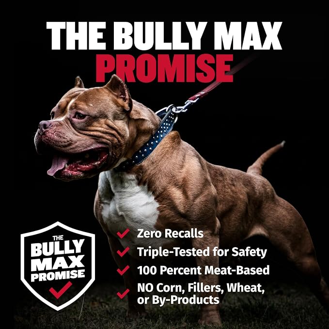 Bully Max 9-in-1 Dog Multivitamin, 75 Soft Chews - Dog Vitamins and Supplements with Glucosamine Probiotics Omega-3 for Hip & Joint, Skin & Coat, Immune, Digestive Support, All Breeds, Made in USA