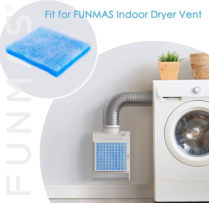 FUNMAS 10 Pack Replacement Filters for FUNMAS Indoor Dryer Vent