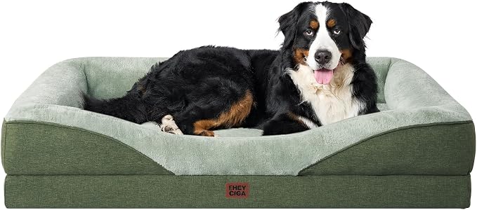 EHEYCIGA Orthopedic Memory Foam Dog Bed - XL 42x30in, Green