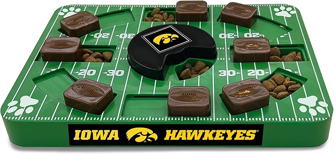 Pets First NCAA Iowa Hawkeyes Puzzle Toy, Puzzle Treat Dog Toy, Interactive Dog Treat Toy, Dog Puzzle Fedding Slow Toy
