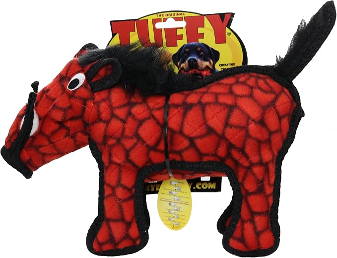 TUFFY® 2 Pack Pterodactyl and Warthog Ultra Durable Plush Dog Toys | Multiple Layers & Reinforced Seams, Washable and Floats, Original Construction