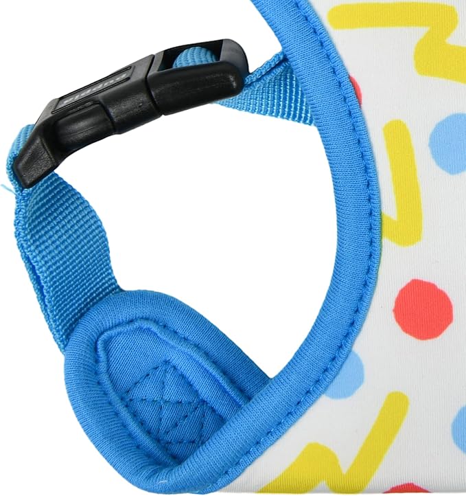 Puppia Spring and Summer Fashion Over-The-Head Dog Harness, Blue_Fete, Large