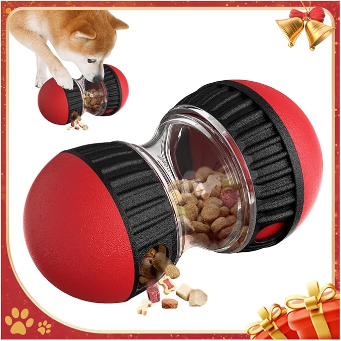 Mankoda Interactive Dog Puzzle Toys, Brain Stimulation Rolling Treat Dispenser Ball & Slow Feeder Combo for Dogs to Keep Them Engaged and Busy