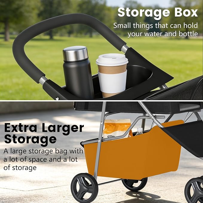 BestPet 3-Wheel Pet Stroller - Black