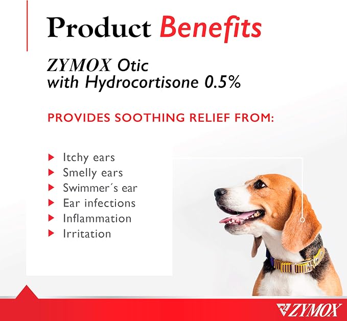 ZYMOX Enzymatic Ear Solution with 0.5% Hydrocortisone, 1.25 oz