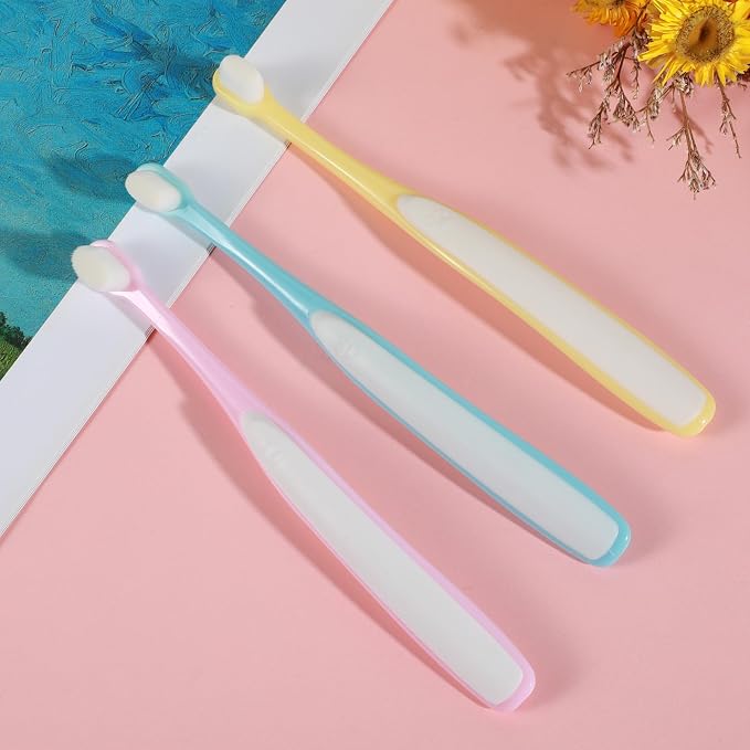3 Pcs Small Dog Toothbrush, Soft Small Dog Cat Tooth Brush Soft Nano Bristle Puppy Kitten Tooth Brush for Puppy Teeth Cleaning Ultra Soft Toothbrush Easy Dental Cleaning