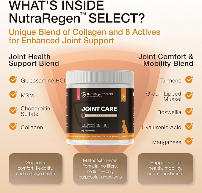 NutraRegen Select Joint & Mobility Supplements for Senior Dogs (7+)