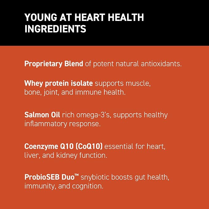 K9Power Young at Heart – Senior Dog Supplement for Longevity & Vitality – Supports Joints, Brain, Heart, Digestion, Skin & Energy – Amino Acids, Vitamins, Minerals, CoQ10, Omega 3s, Turmeric