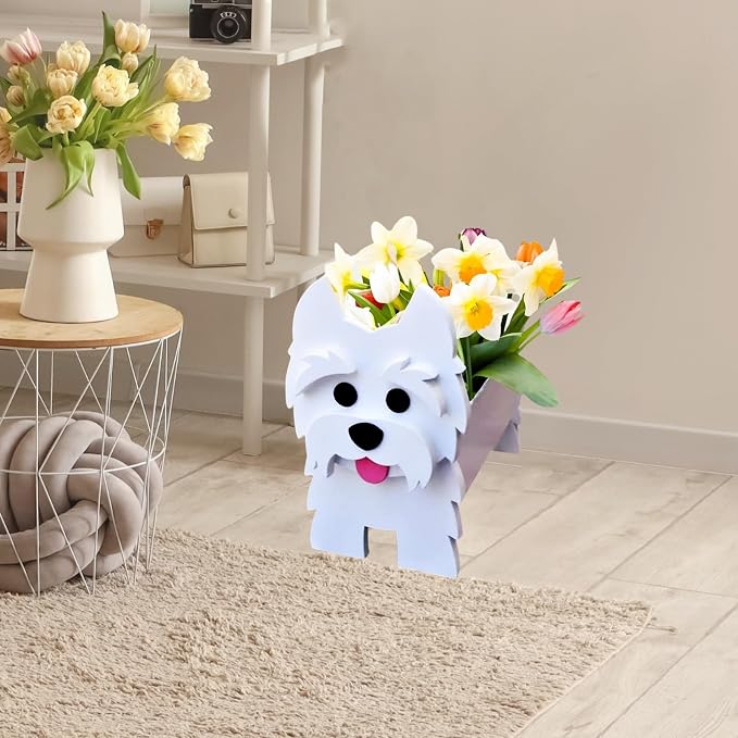 West Highland Dog Planter Pots, Animal Shaped Flower Pot