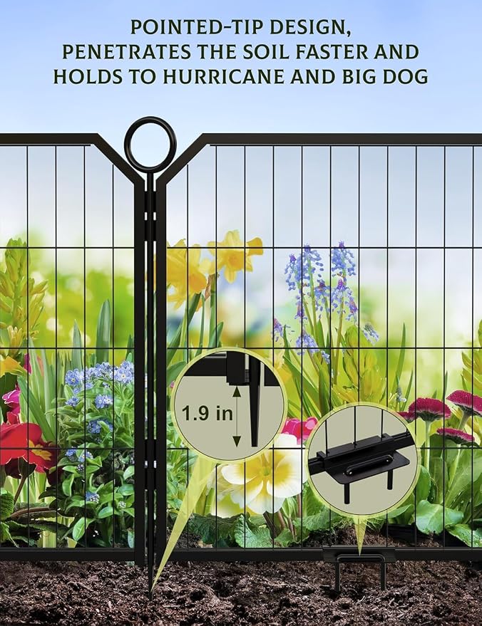 Dog Playpen with Door & Stakes, 24in 16 Panels