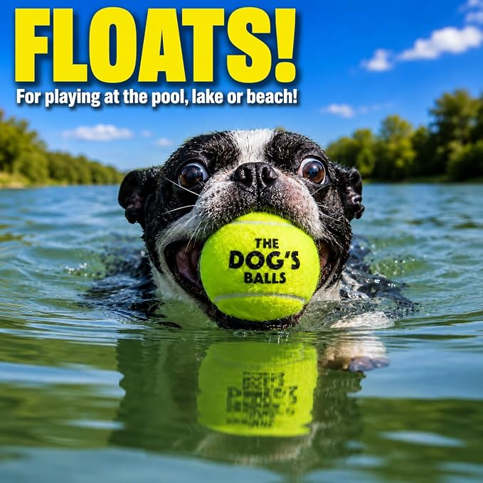 The Little Dog’s Balls Small Dog Tennis Balls 6-Pack Yellow Floats in Water | Our fetch balls combine non-abrasive felt exterior and a thicker rubber core Durable Dog Toy for Outdoor Play & Training
