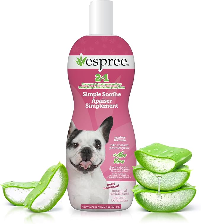 Espree Simple Soothe Dog Shampoo & Conditioner, Dog Grooming, 20 oz