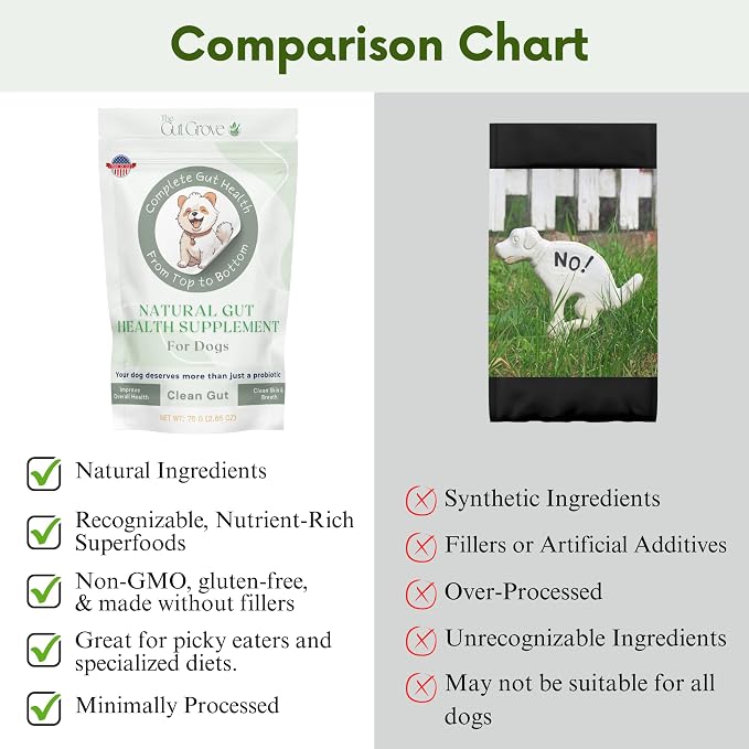 Dog Probiotic Powder – Gut Health Probiotics for Dogs with Digestive Enzymes, Prebiotics & Pumpkin – Supports Firm Stool, Diarrhea Relief, Immune Boost – Natural Dog Gut Health Powder