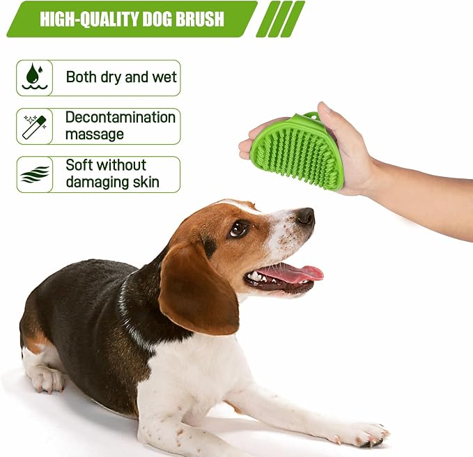 Dog Buttons for Communication, 6 Pack, with Non-Slip Mat & Bath Brush