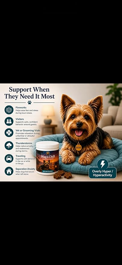 Calming Chews for Dogs, Bacon, 90-Pack, 90 Count