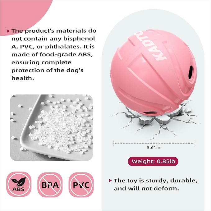 KADTC XL, Rolling Dog Treat Dispenser Toys Wobble Giggle Ball Slow Feeder | Basketball Design | Adjustable Flow | 2-Cup Capacity | Tough Shell | Energy-Burning Play, Mental Stimulation, Boredom Relief