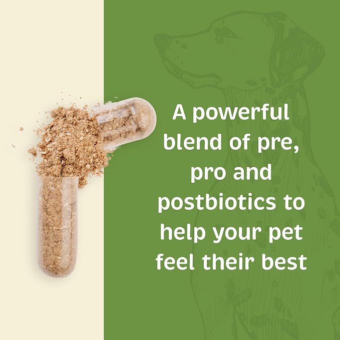 Spirited Paw Probiotic + Gut Health, 90 Capsules
