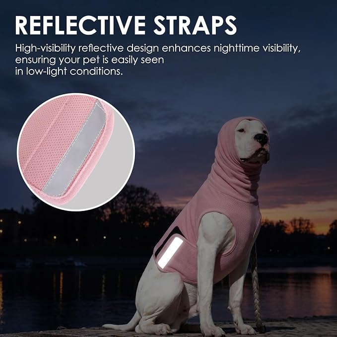 AOFITEE Dog Anxiety Vest with Hood, Breathable Calming Vest for Small Dogs