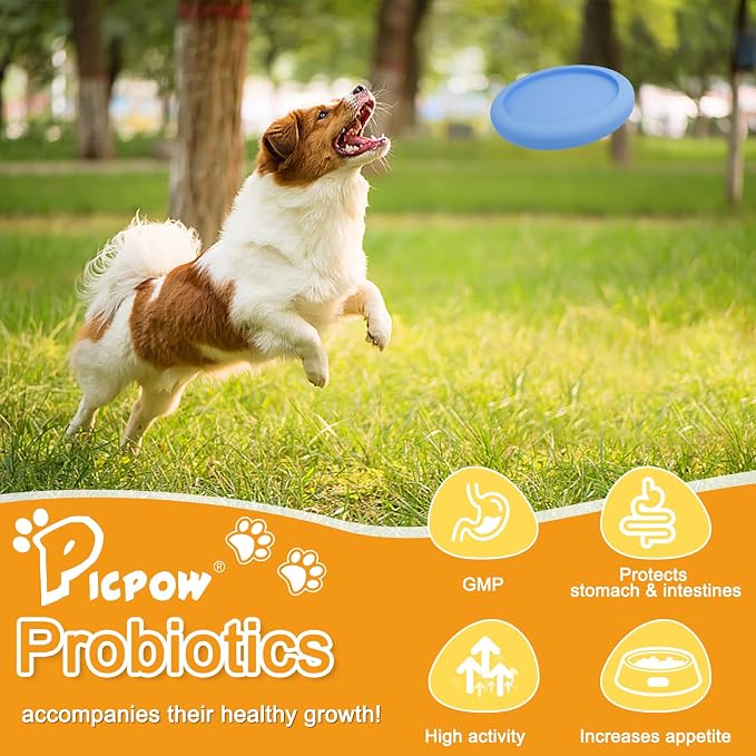 Probiotics for Dogs & Cats, with Prebiotics, Digestive Enzymes,Inulin, Pumpkin for Digestive, Gut, Skin & lmmune Health, Reduce Diarrhea & Gas, Small and Large Dog & Cats, 120 Chews