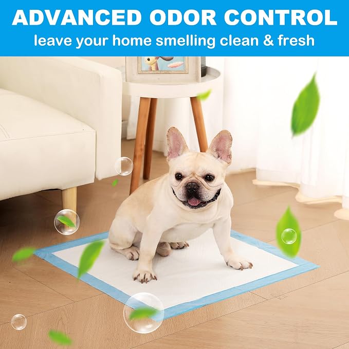 Disposable Puppy Pads, 100 Count 23.6x23.6 in, 6 Layer Pee Pads for Dogs,Super Absorbent Diaper Changing Pad, Dog Potty Training Supplies,Quick Dry Pet Housebreaking Essentials for Puppies