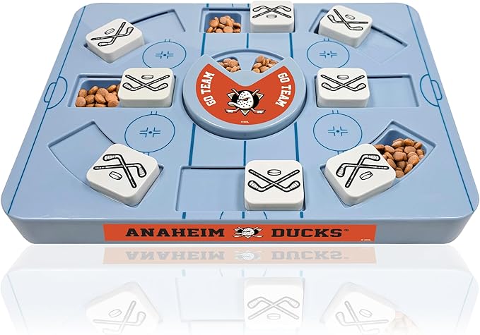 Pets First NHL Anaheim Ducks Large Puzzle Toy, New Size, Interactive Dog Treat & Slow Feeding Toy