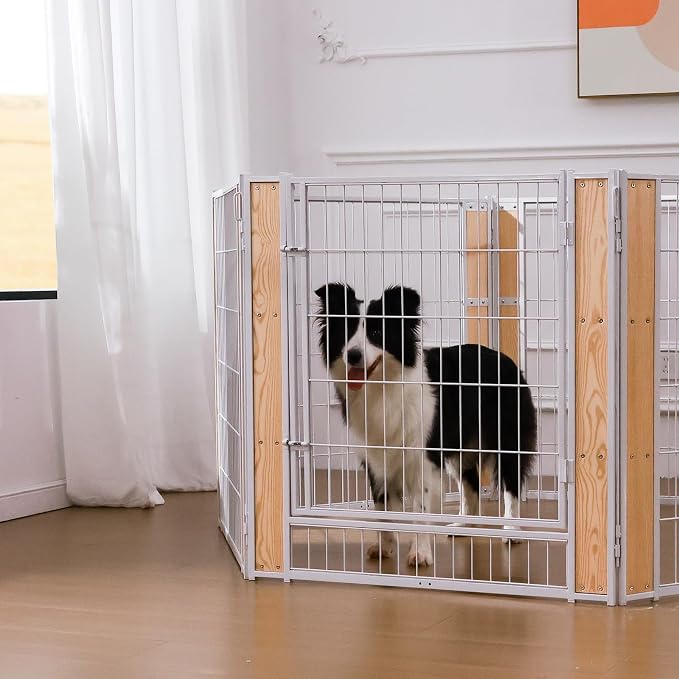 Heavy Duty Dog Playpen, 32in H 2 Panels, White