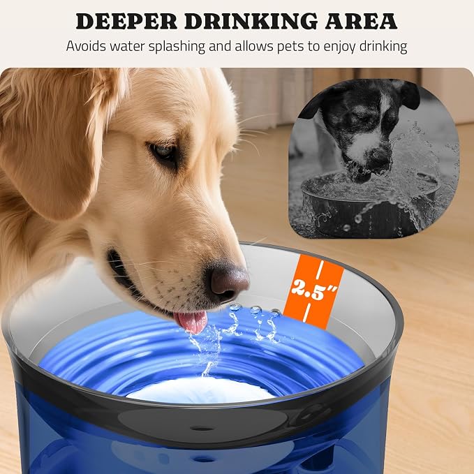 Pawtners Dog Water Fountain with Vortex Filter, 1 Gal, Medium Fountain